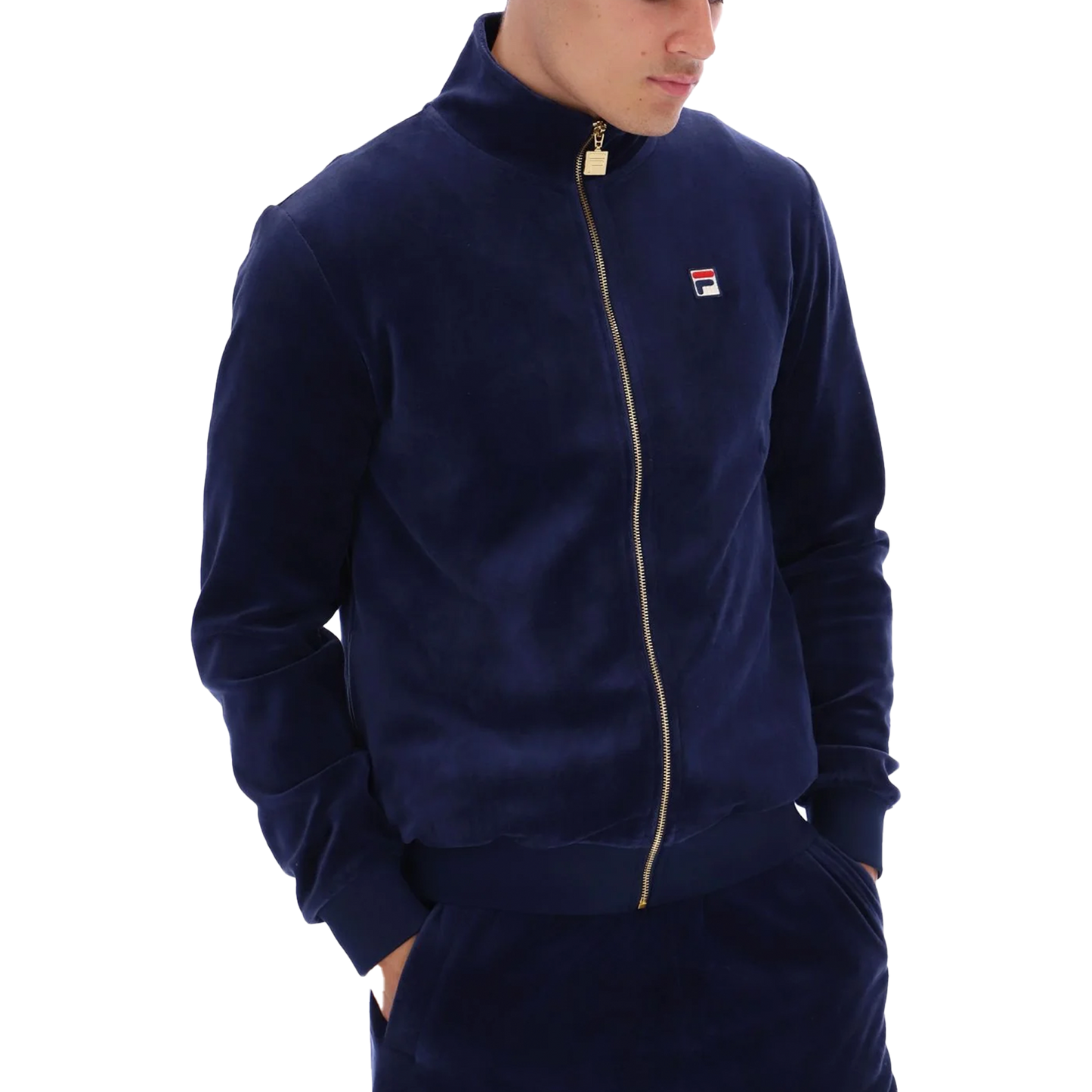 FILA MARC VELOUR TRACK JACKET WITH GOLD TRIMS