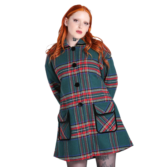 HELL BUNNY Coat Stanley - Green