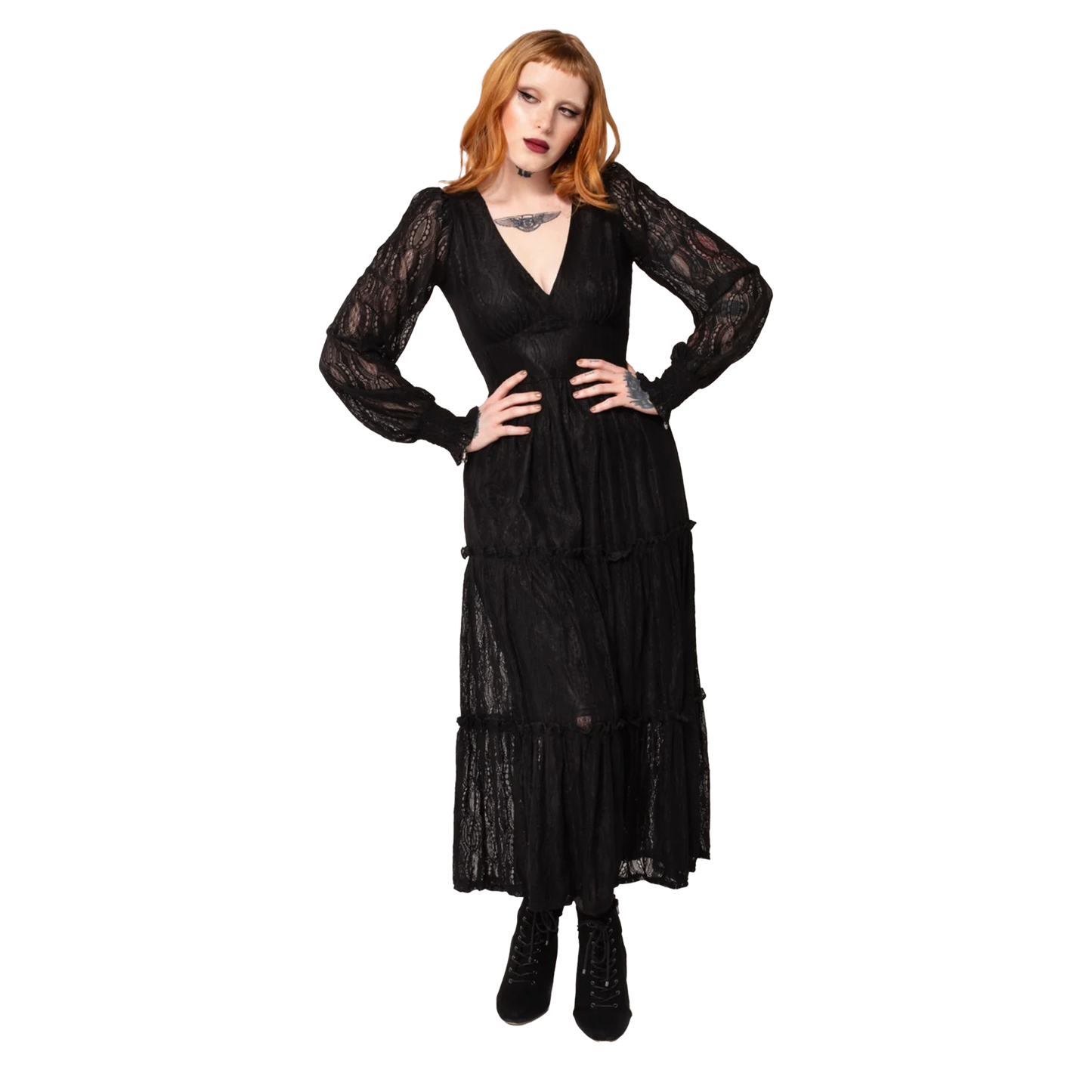 HELL BUNNY Dress Rhea -  Black