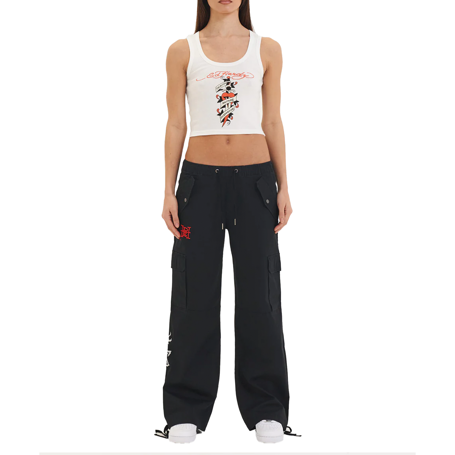 ED HARDY Cargo Pant Hollywood Swallow - Black